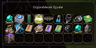 Katakomb Düşenler Katakomb Boss Düşen Eşyalar - Alesta MT2