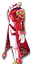 Rotes Blumenkostüm (m)